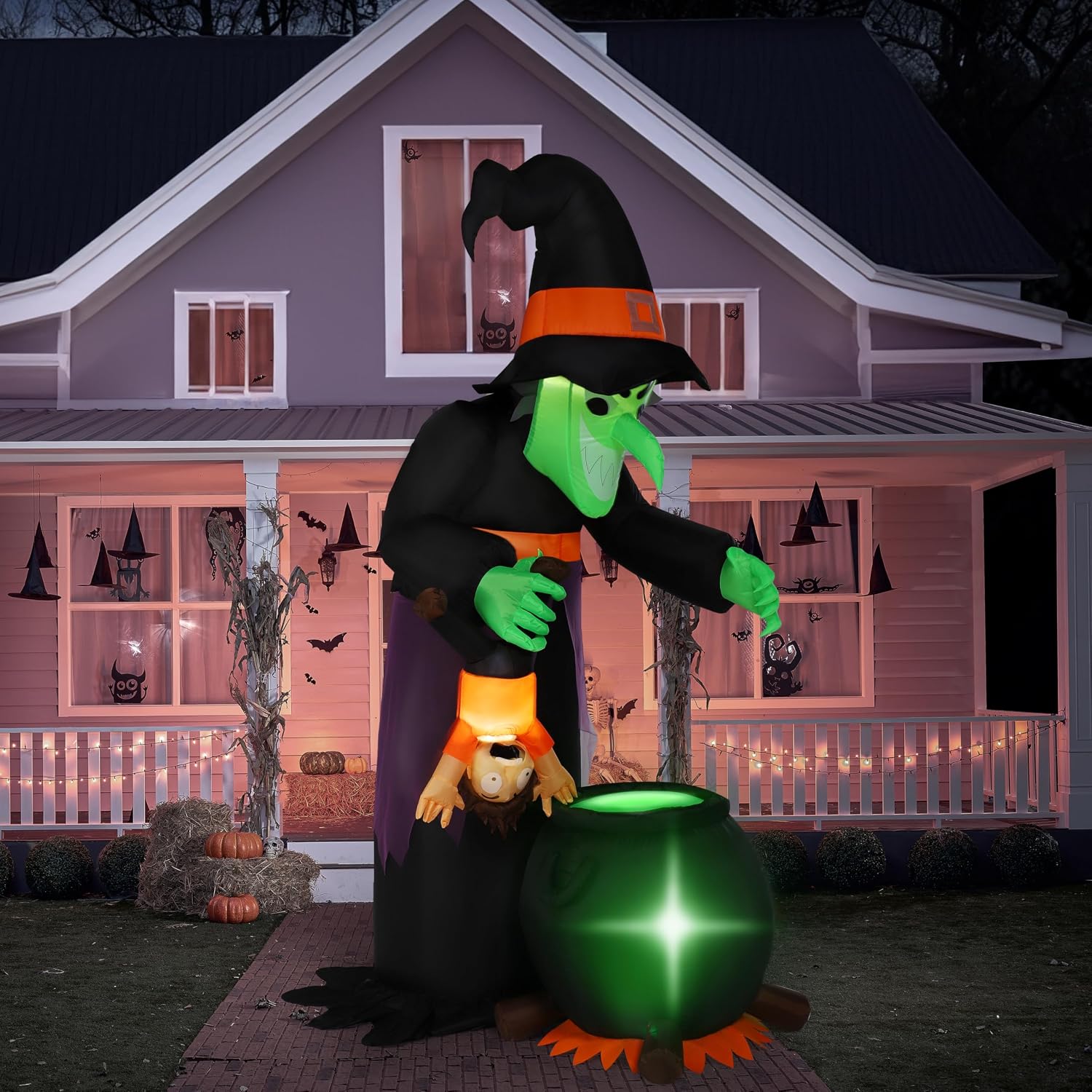 Certified 7ft Halloween Witch Animated Inflatable — WeirdThingsToBuy weird find