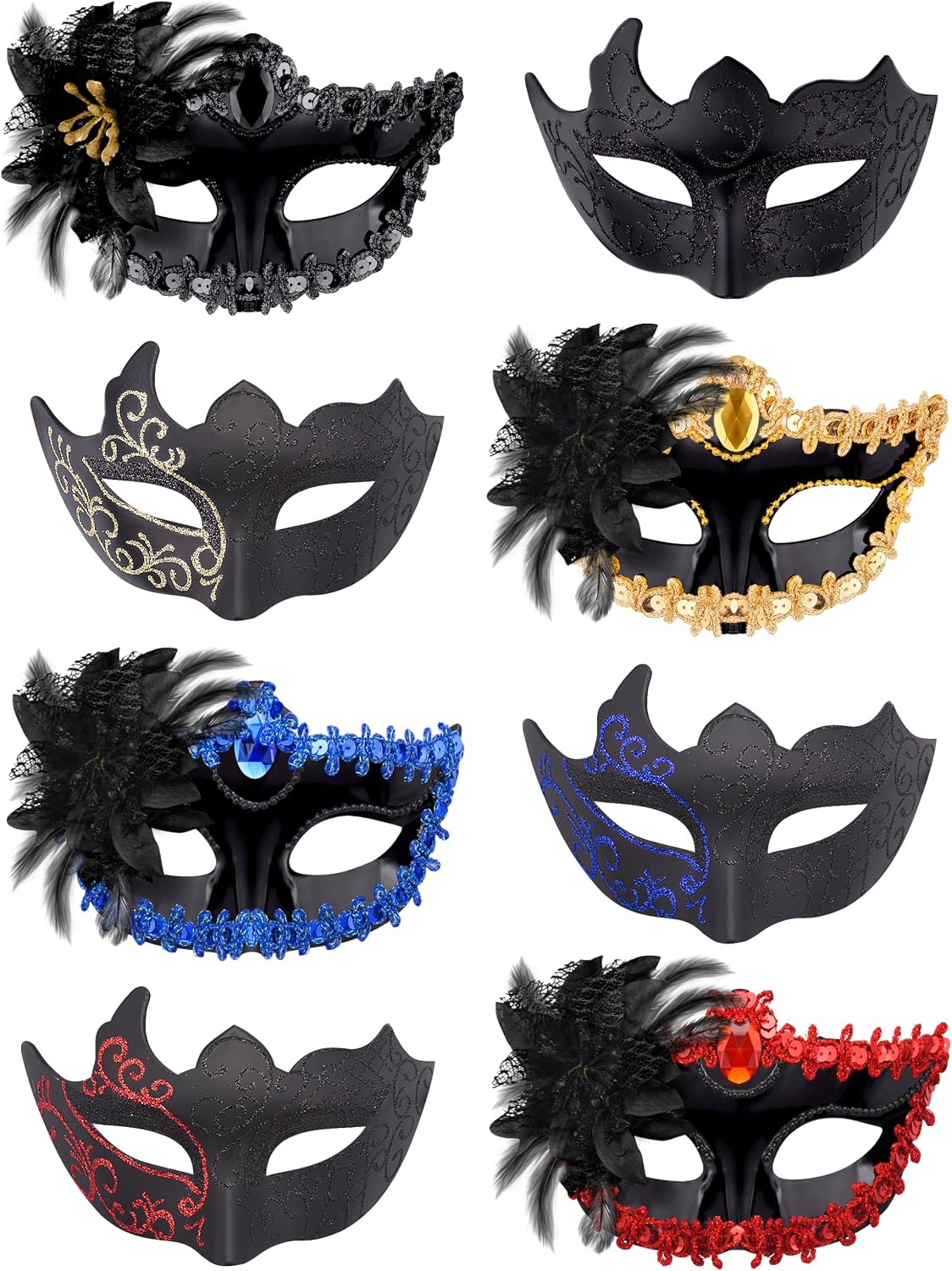 Certified 8 Couple Masquerade Masks Set — WeirdThingsToBuy weird find
