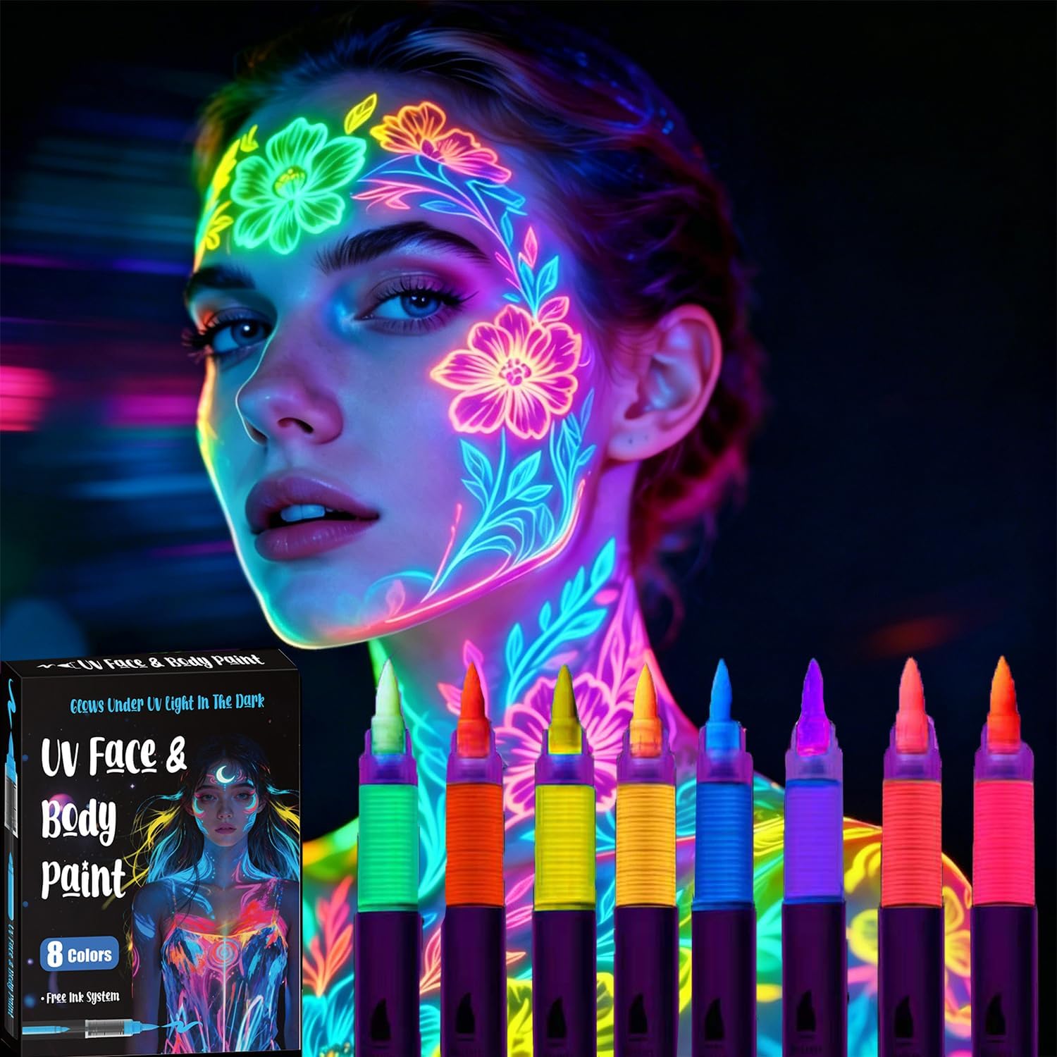 Certified 8 Glow Face Body Paint — WeirdThingsToBuy weird find