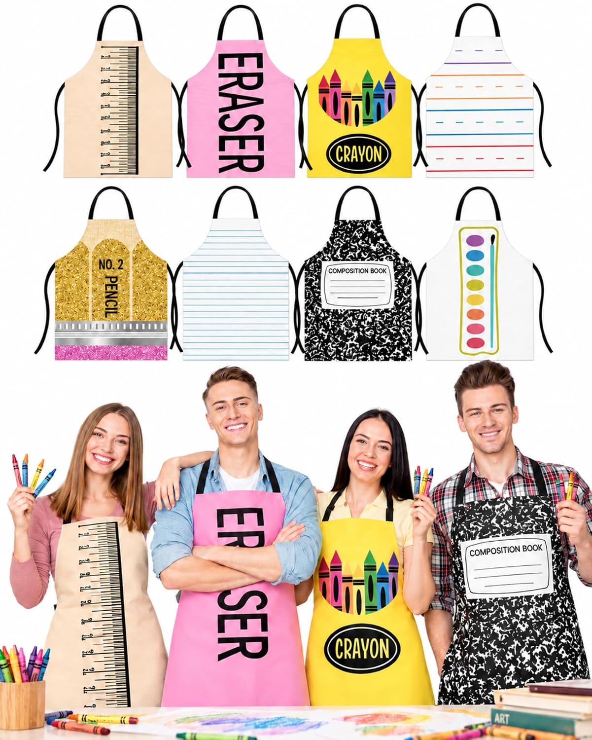 Certified 8 Halloween Crayon Aprons Adult — WeirdThingsToBuy weird find