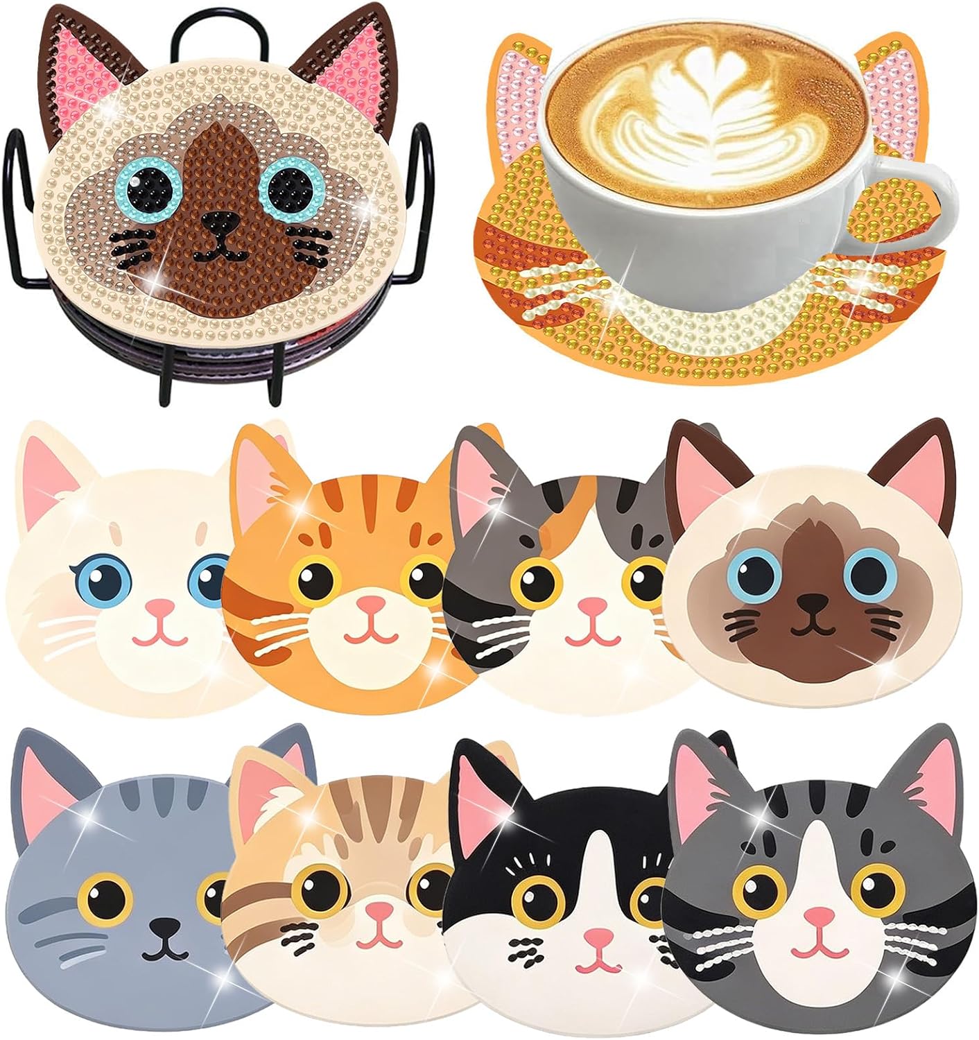 Certified 8 Pack Diamond Art Coasters — WeirdThingsToBuy weird find