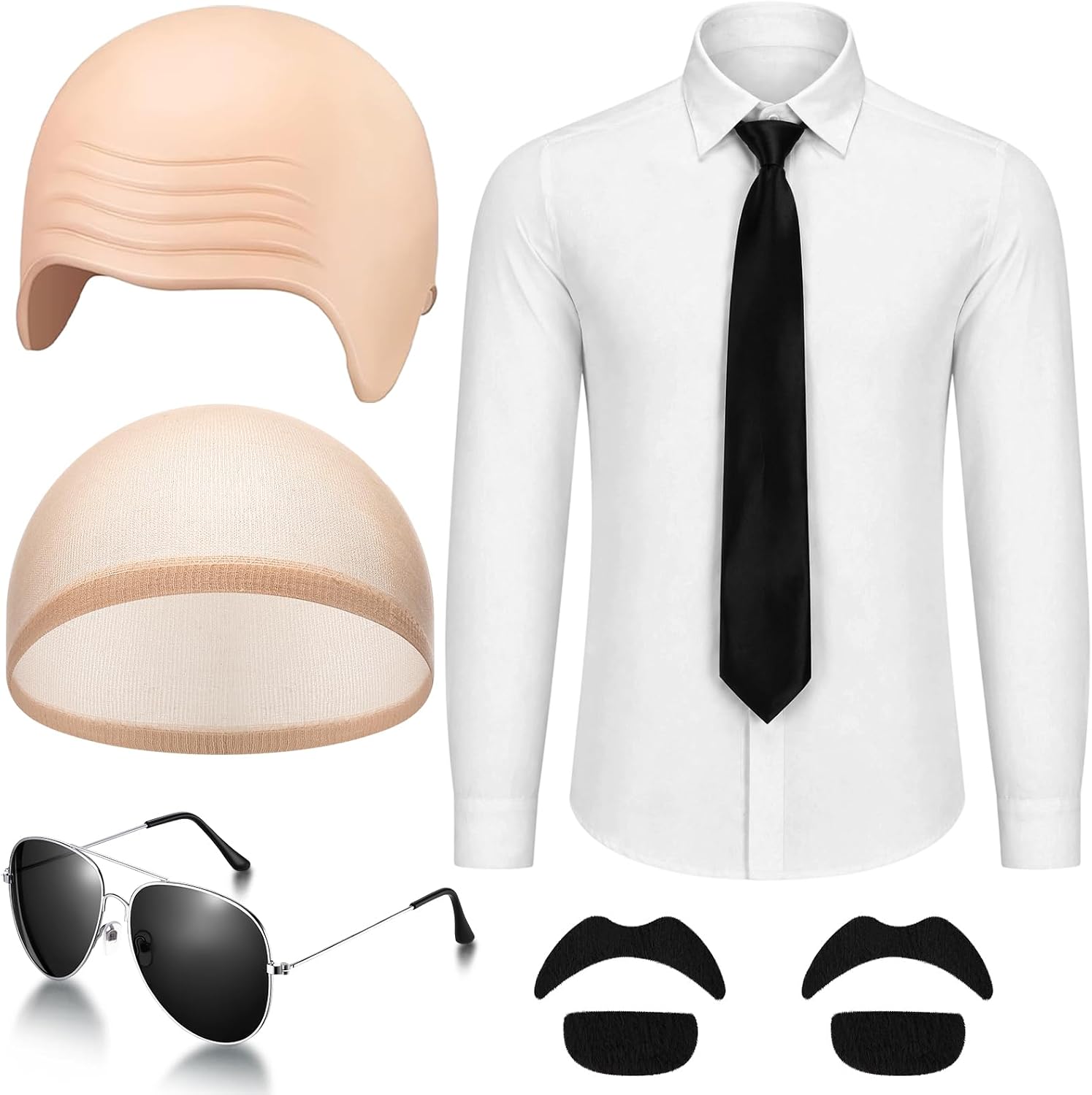 Certified 9 Bald Cap Set Sunglass — WeirdThingsToBuy weird find