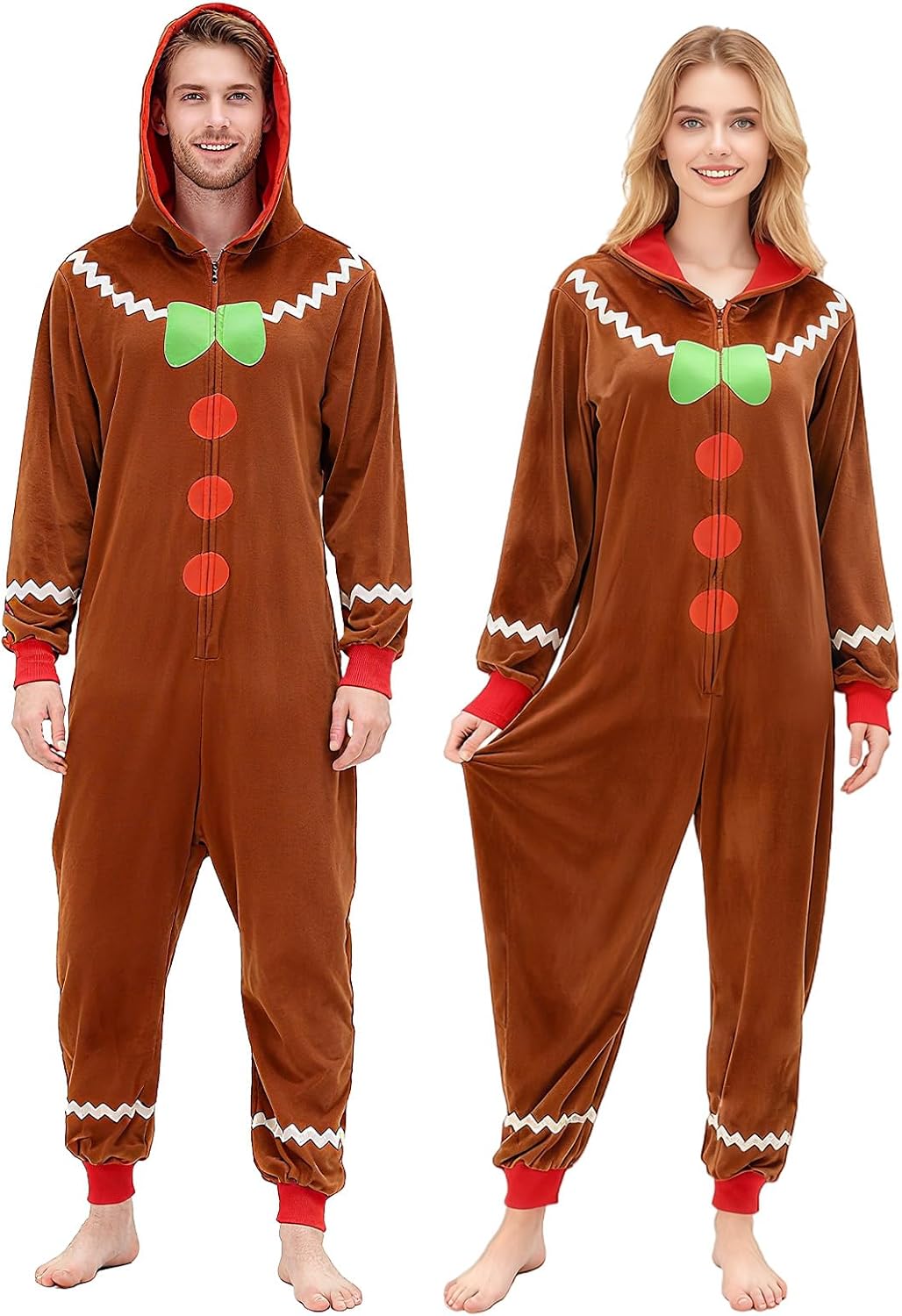 Certified Adult Christmas Gingerbread Onesie Pajamas — WeirdThingsToBuy weird find