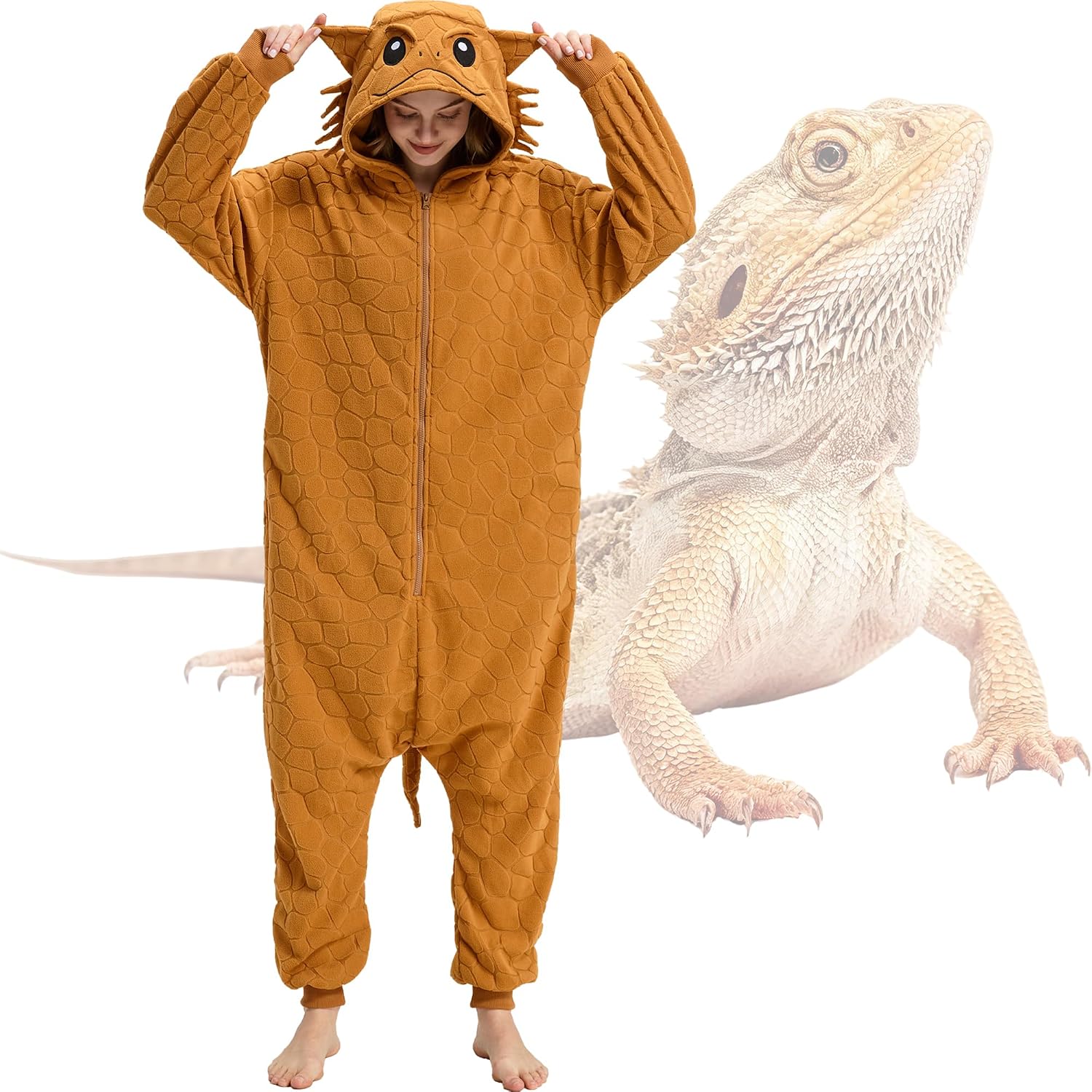 Certified Adult Lizard Onesie Green Iguana — WeirdThingsToBuy weird find