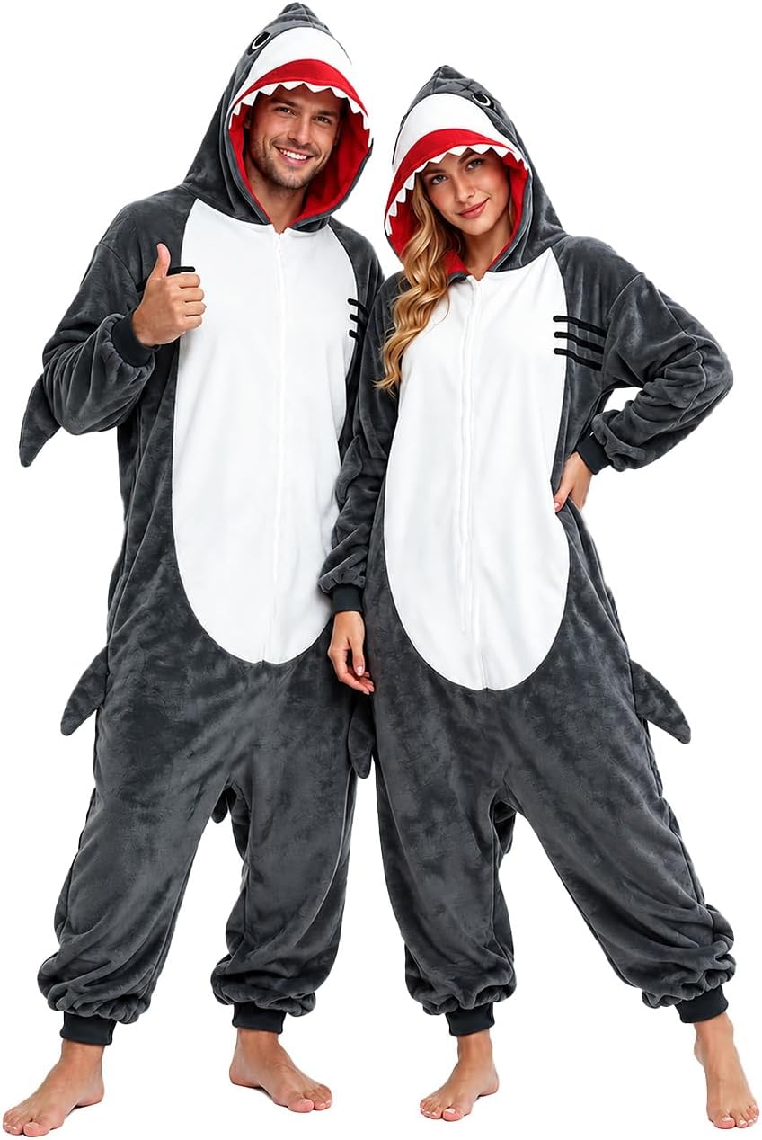 Certified Adult Shark Onesie Pajamas Unisex — WeirdThingsToBuy weird find