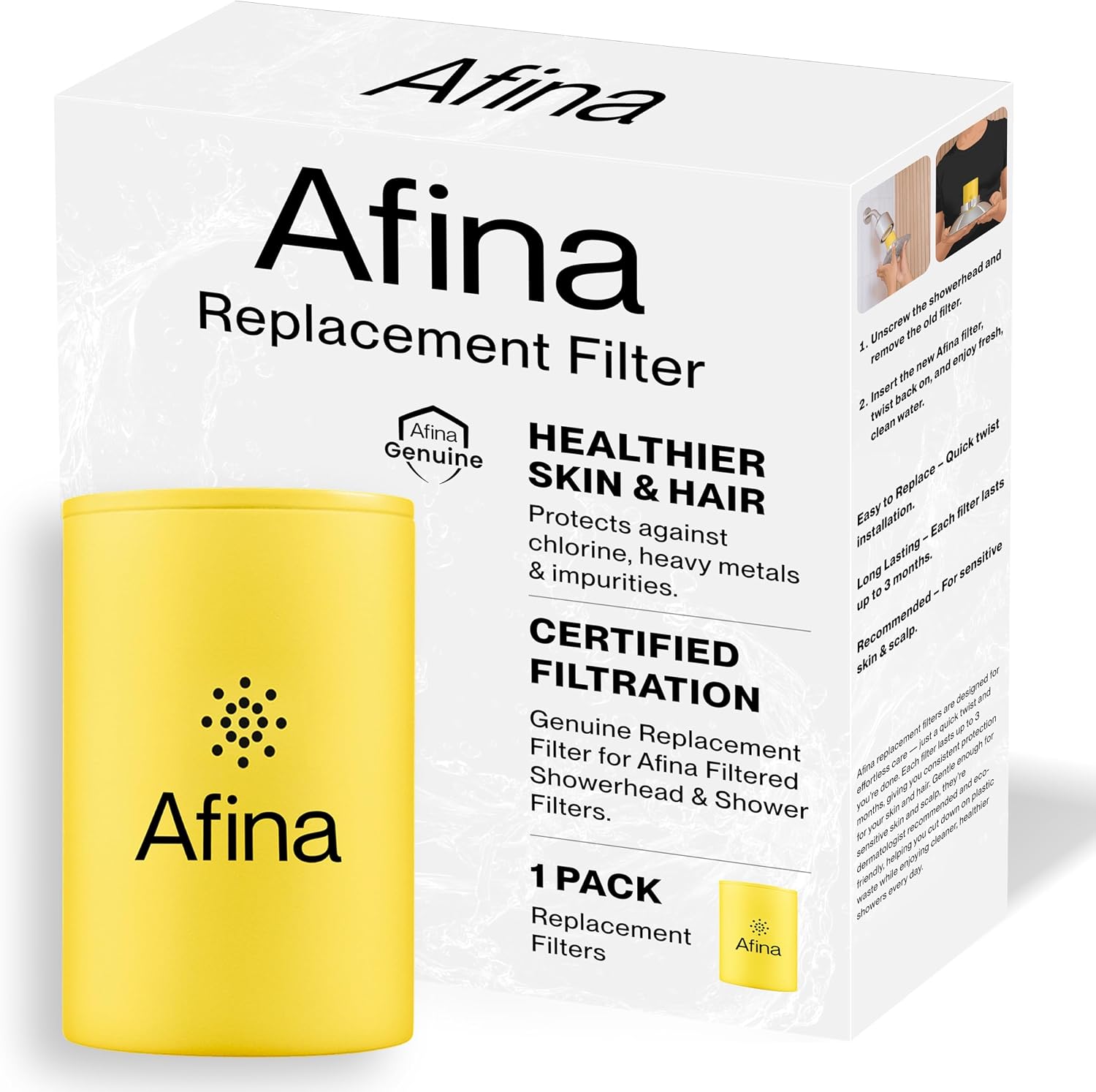 Certified Afina Replacement Filter Filtered Shower — WeirdThingsToBuy weird find