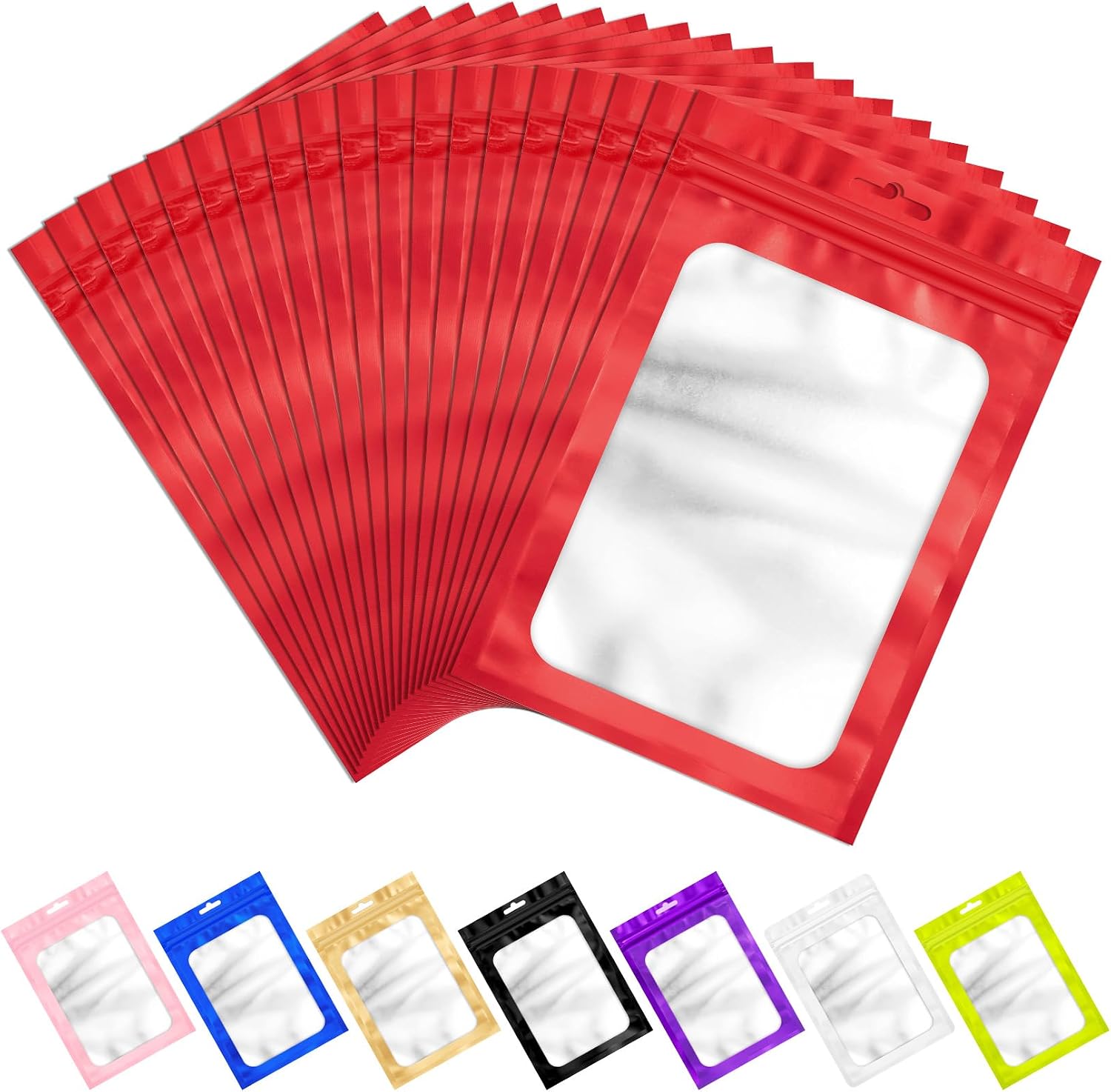 Certified Anznku 100pcs Red Mylar Bags — WeirdThingsToBuy weird find