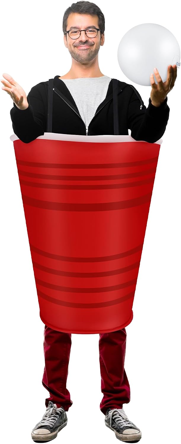 Certified Beer Table Tennis Cup Costume — WeirdThingsToBuy weird find
