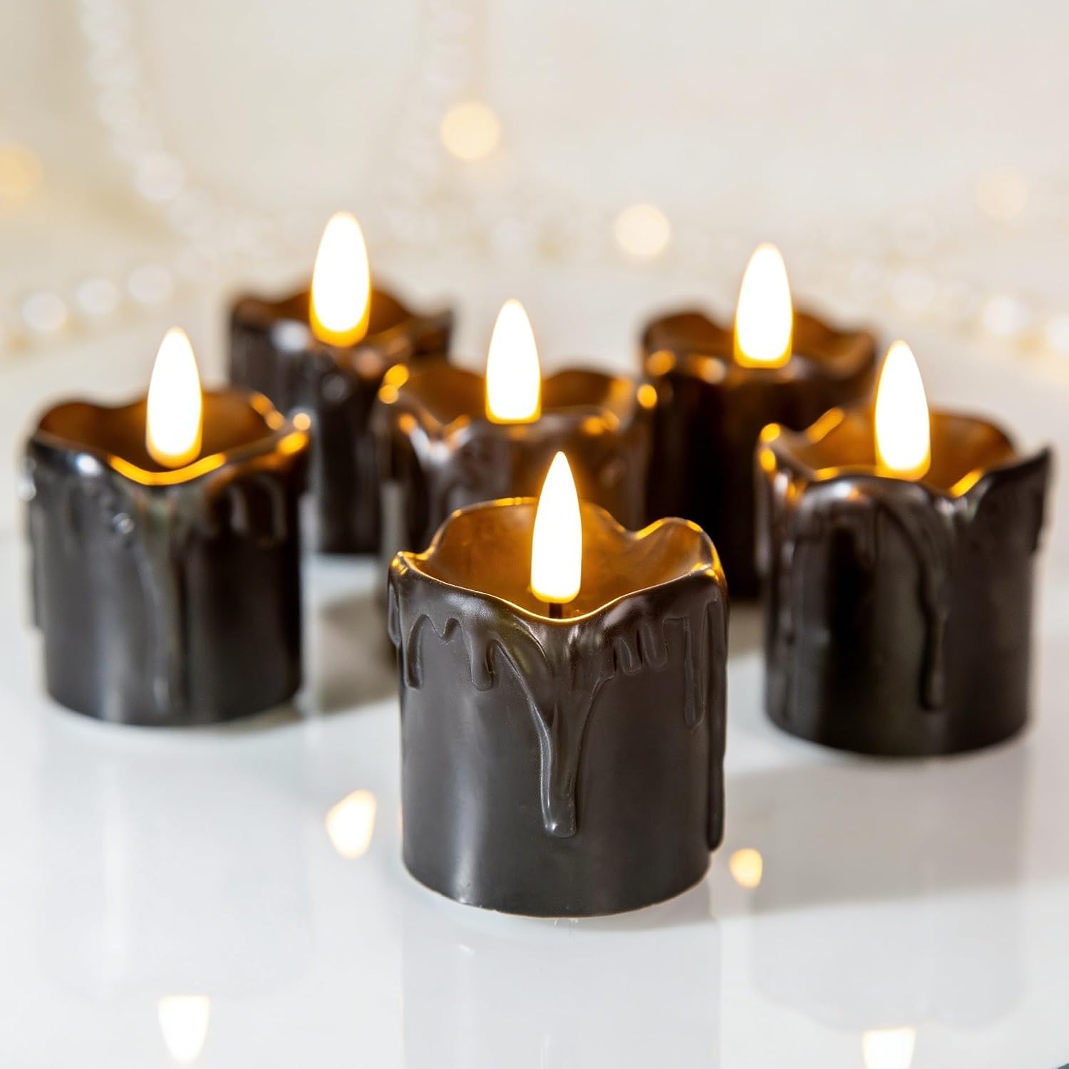 Certified Black Dripping Wax Halloween Flameless — WeirdThingsToBuy weird find