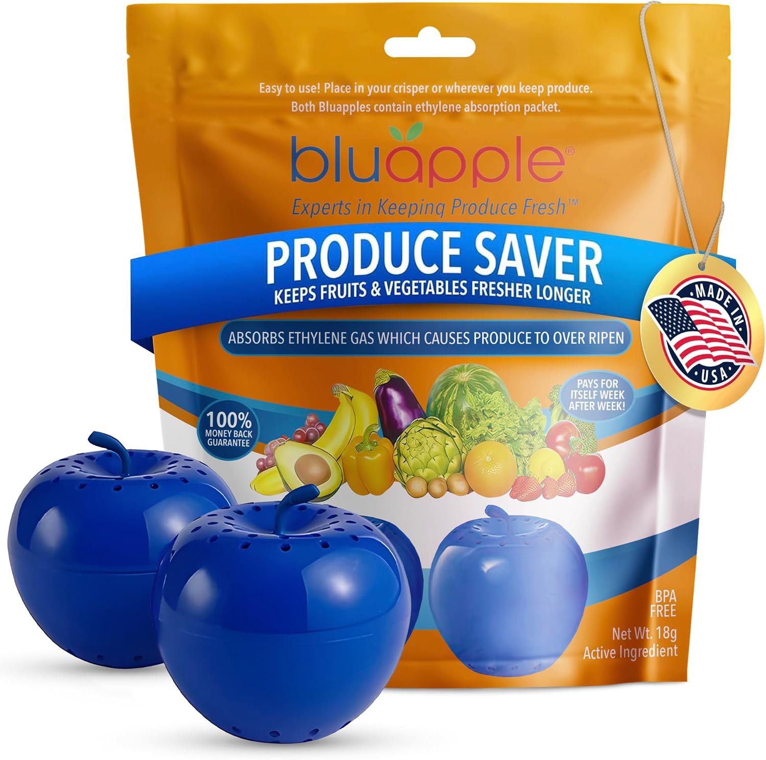 Certified Bluapple Produce Saver Ethylene Gas — WeirdThingsToBuy weird find