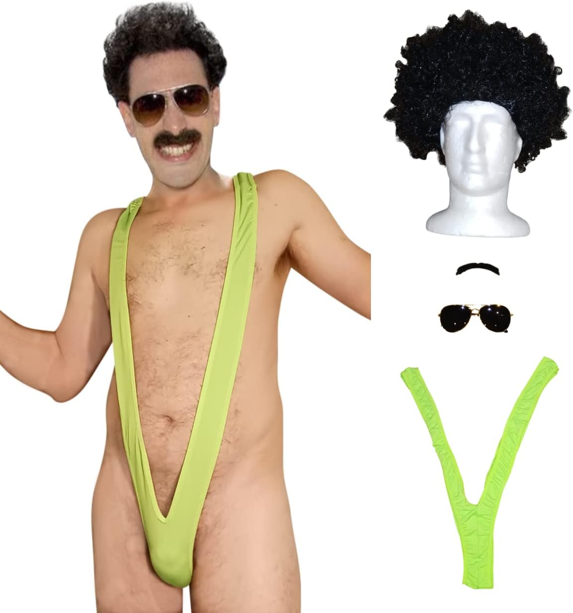 Certified Borat Green Thong Costume Mankini — WeirdThingsToBuy weird find