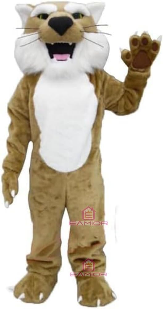 Certified Brown Bobcat Mascot Costume White — WeirdThingsToBuy weird find