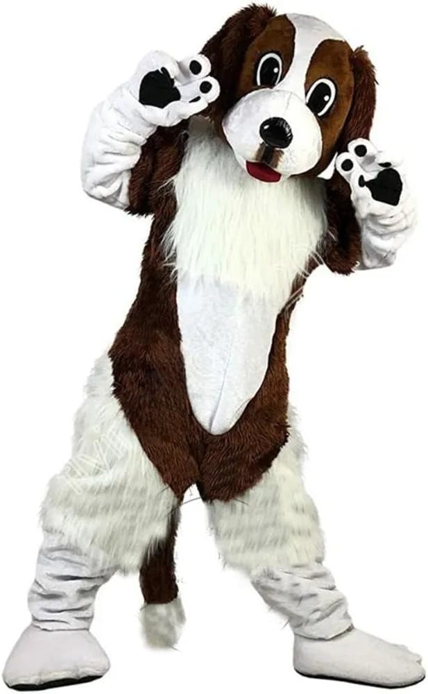 Certified Brown White Sport Dog Mascot — WeirdThingsToBuy weird find