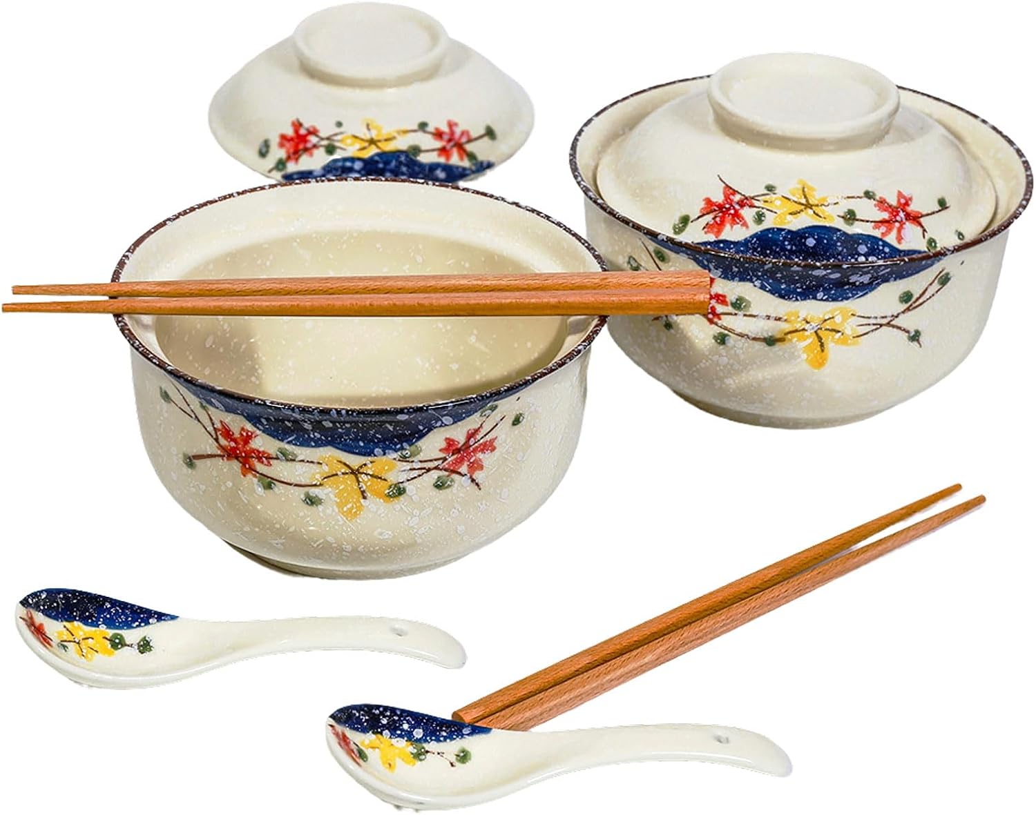 Certified Ceramic Ramen Bowl Set 800ml — WeirdThingsToBuy weird find
