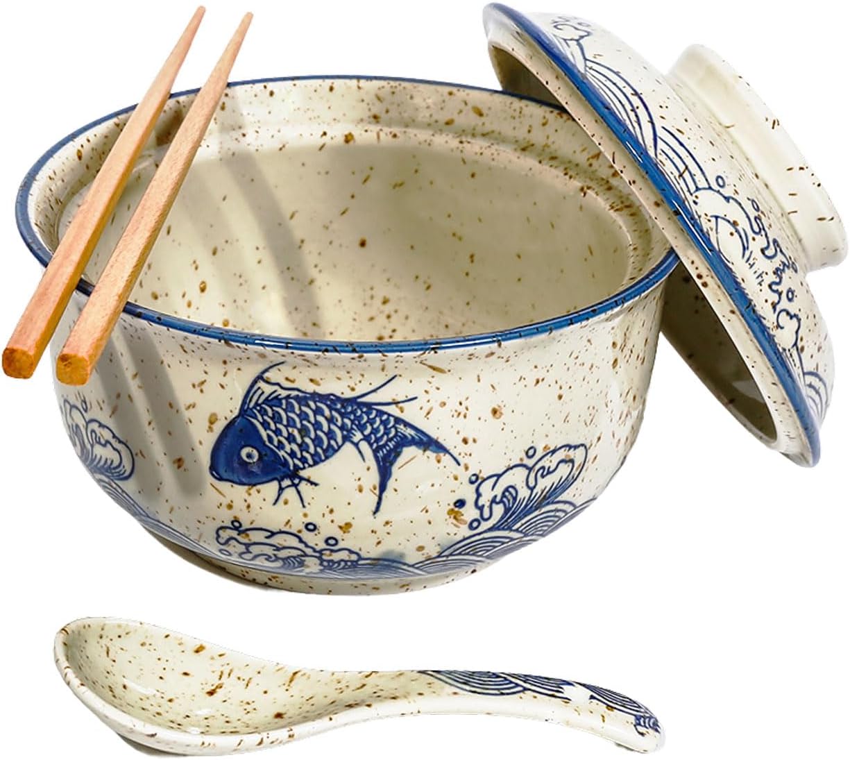 Certified Ceramic Ramen Bowl Set 800ml — WeirdThingsToBuy weird find