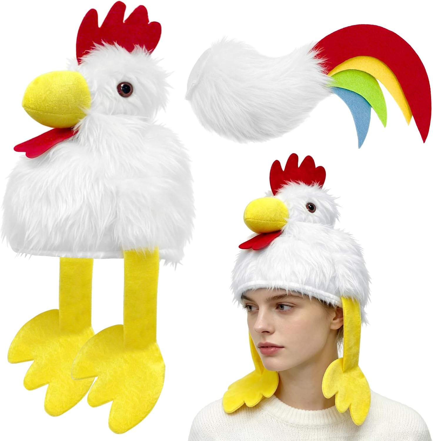 Certified Chicken Hat & Tail Plush — WeirdThingsToBuy weird find
