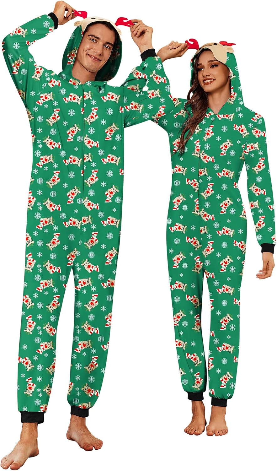Certified Christmas Matching Onesie Couples Elk — WeirdThingsToBuy weird find