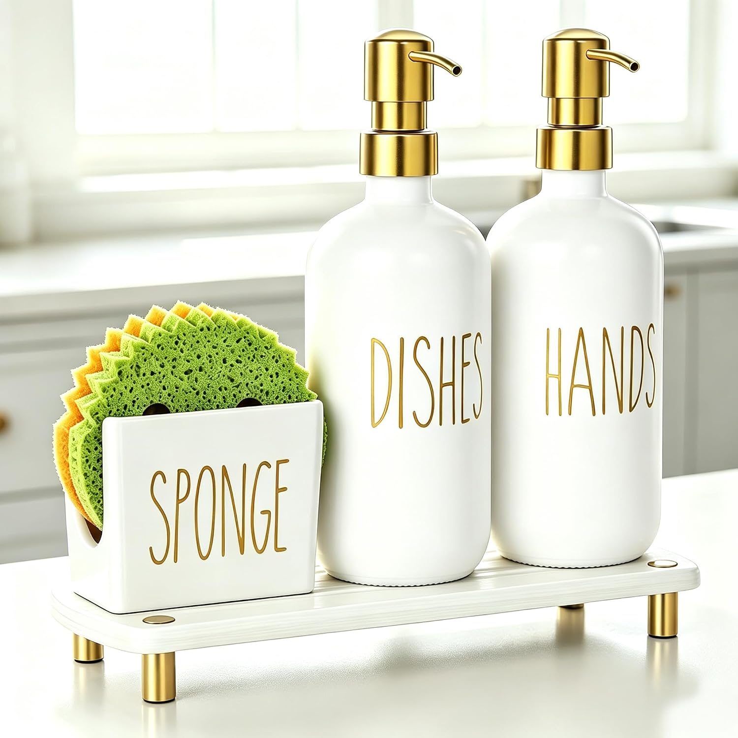 Certified Cisily Kitchen Soap Dispenser Set — WeirdThingsToBuy weird find