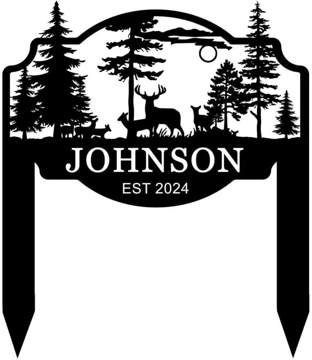 Certified Custom Last Name Sign Deer — WeirdThingsToBuy weird find