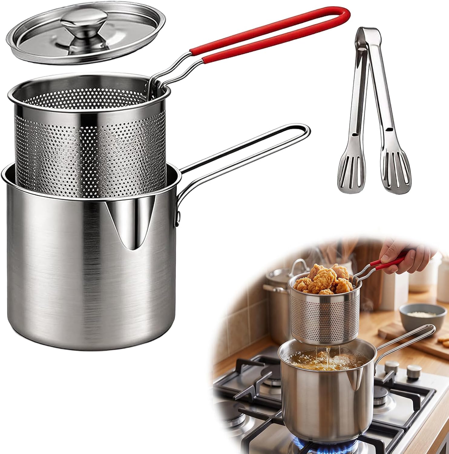 Certified Deep Fryer Pot Set Multifunctional — WeirdThingsToBuy weird find