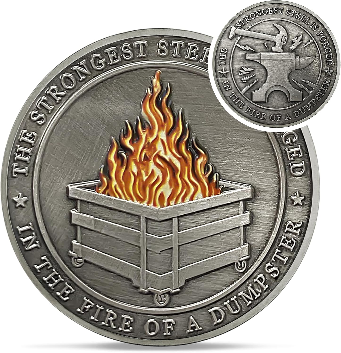 Certified Delicate Dumpster Fire Coin — WeirdThingsToBuy weird find