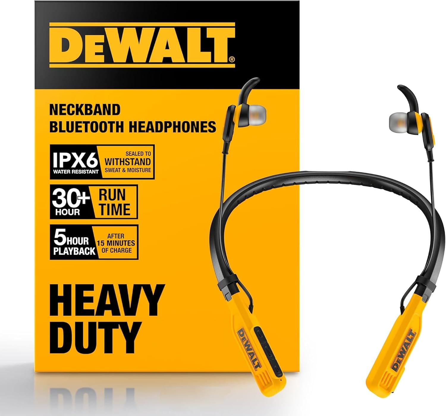 Certified Dewalt Heavy Duty Bluetooth Neckband — WeirdThingsToBuy weird find