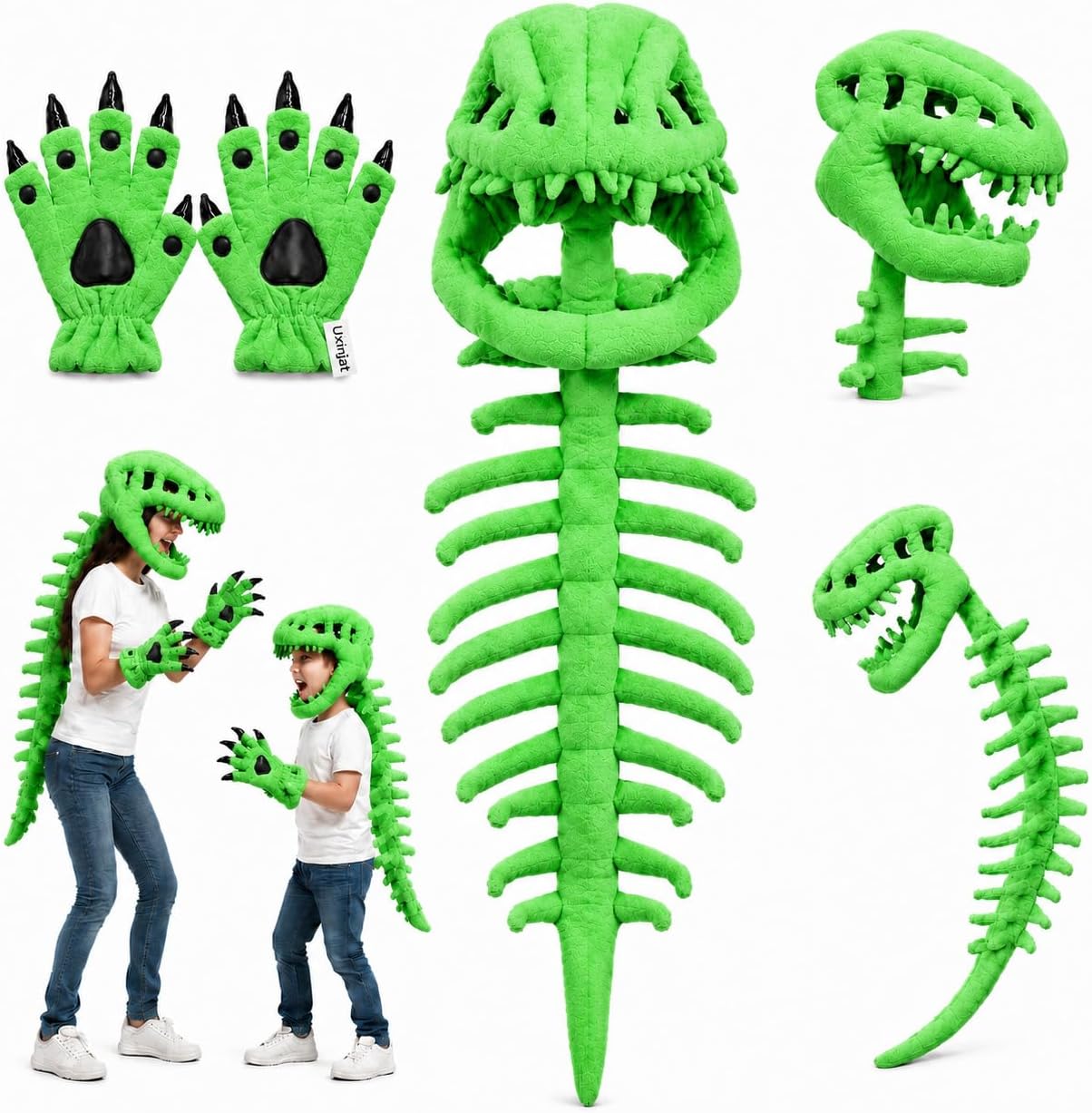 Certified Dinosaur Skeleton Costume Claw Gloves — WeirdThingsToBuy weird find