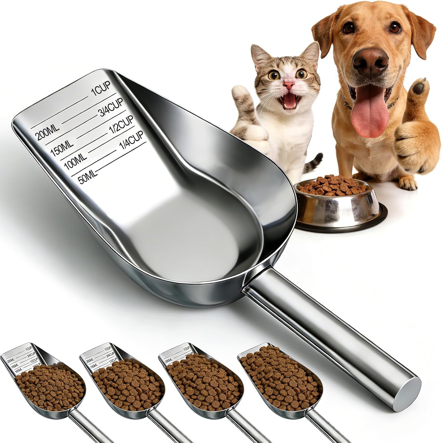 Certified Dog Food Scoop Stainless Steel — WeirdThingsToBuy weird find