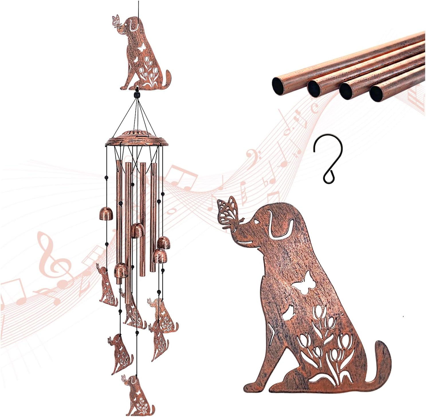 Certified Dog Wind Chimes Outdoor Dog — WeirdThingsToBuy weird find