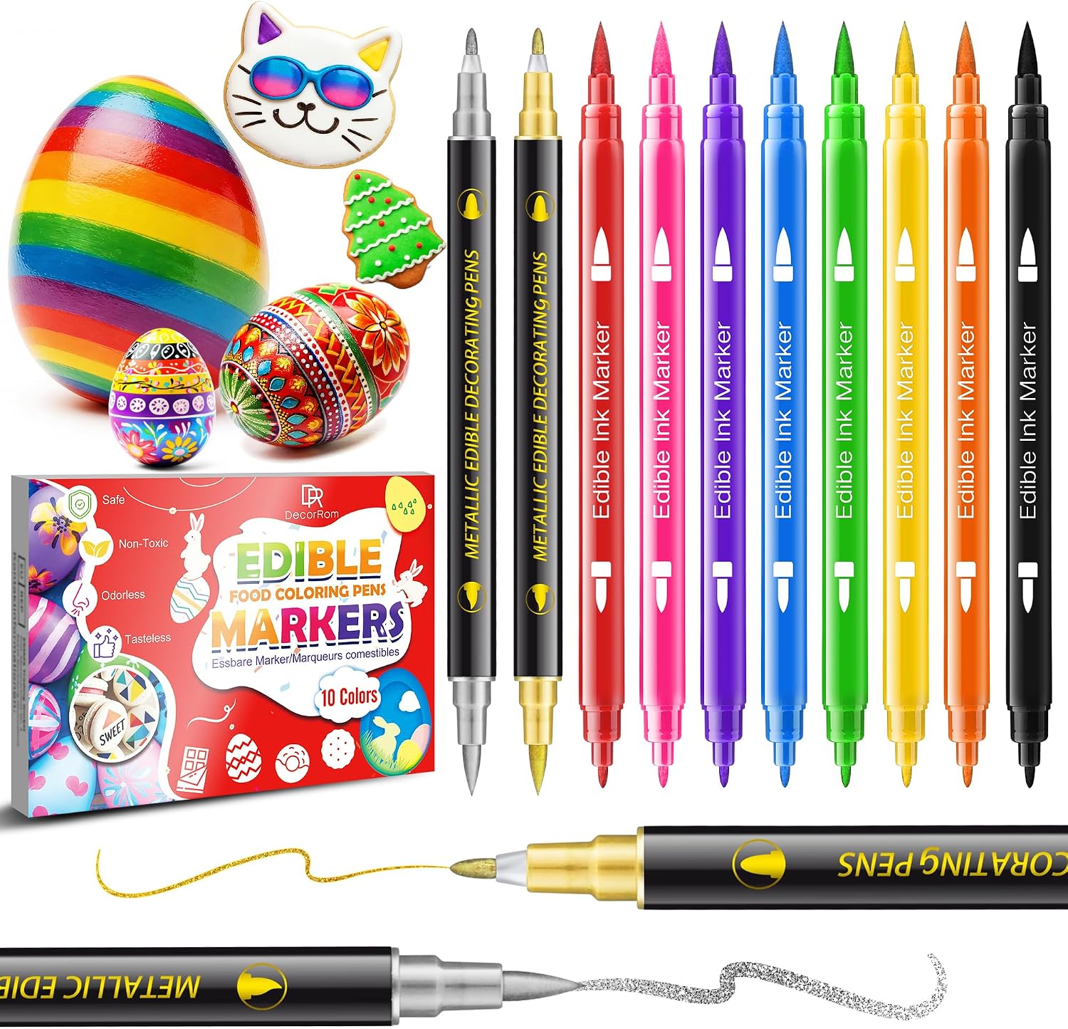 Certified Edible Markers Cookie Decorating 10pcs — WeirdThingsToBuy weird find