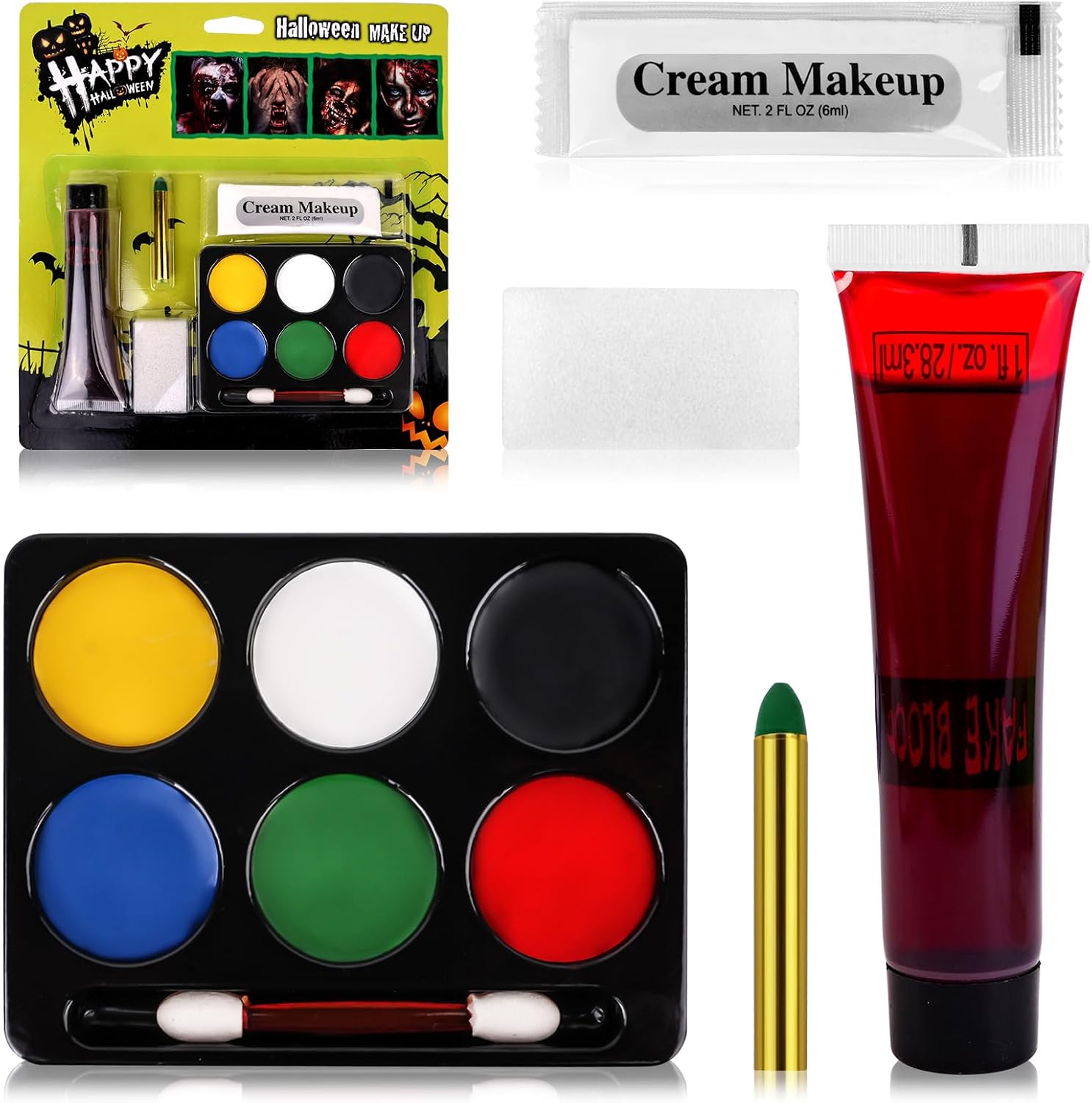 Certified Face Body Paint Set Halloween — WeirdThingsToBuy weird find