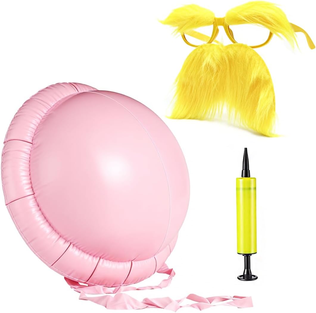 Certified Fake Belly Costume Yellow Mustache — WeirdThingsToBuy weird find