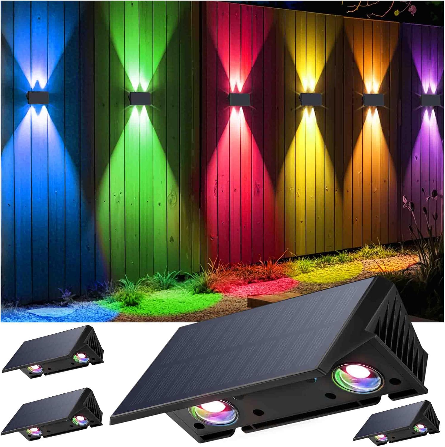 Certified Fence Lights Solar Powered Multicolor — WeirdThingsToBuy weird find