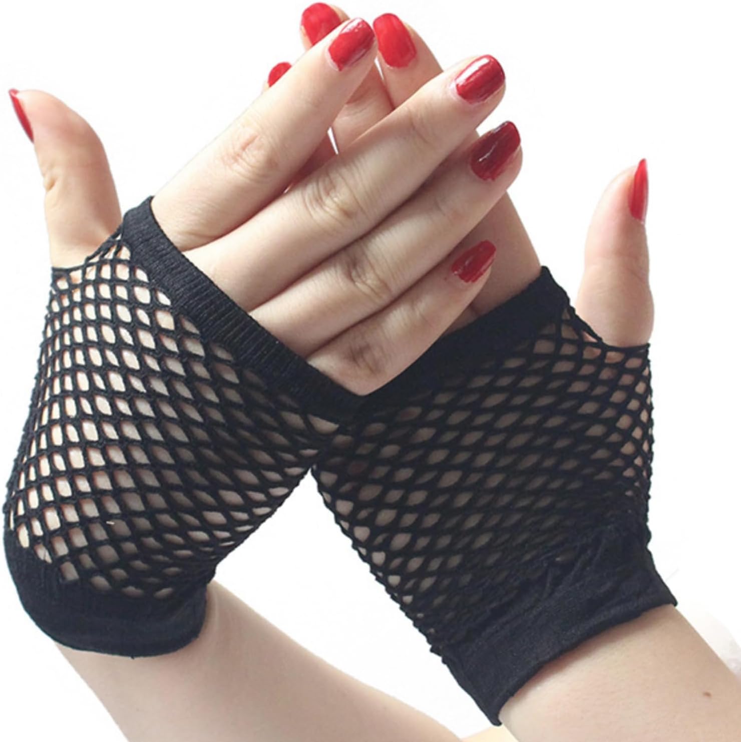 Certified Fishnet Gloves Short Nylon Fingerless — WeirdThingsToBuy weird find