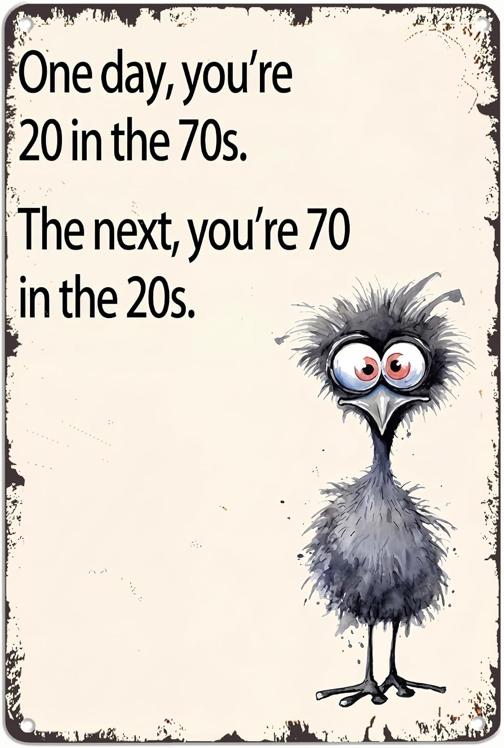 Certified Funny 70th Birthday Aluminum Plaque — WeirdThingsToBuy weird find