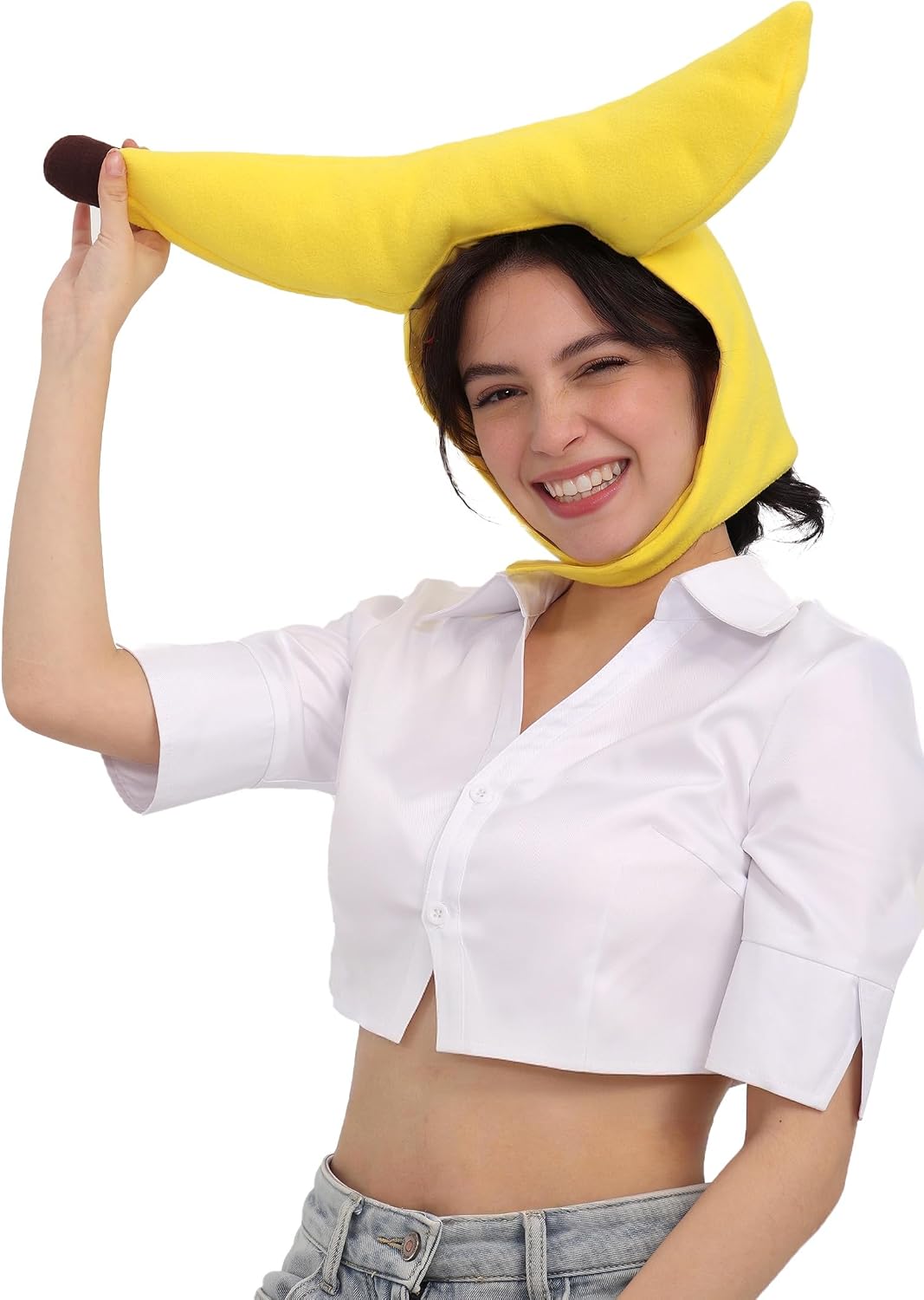 Certified Funny Banana Plush Hat Yellow — WeirdThingsToBuy weird find
