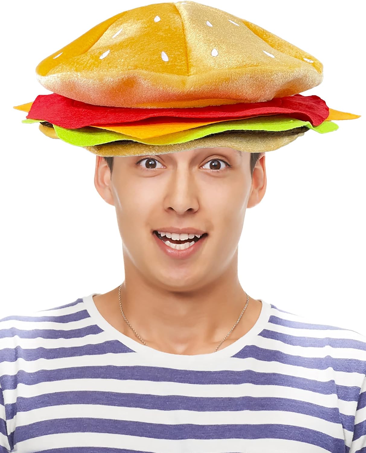 Certified Funny Hamburger Hat Adult Cheeseburger — WeirdThingsToBuy weird find
