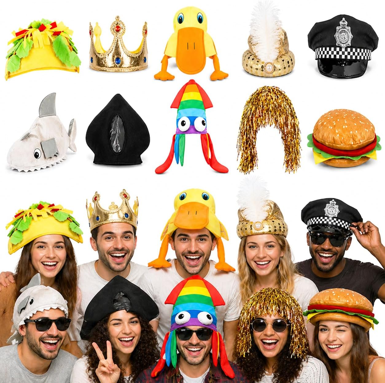Certified Funny Party Hats Costume Crazy — WeirdThingsToBuy weird find