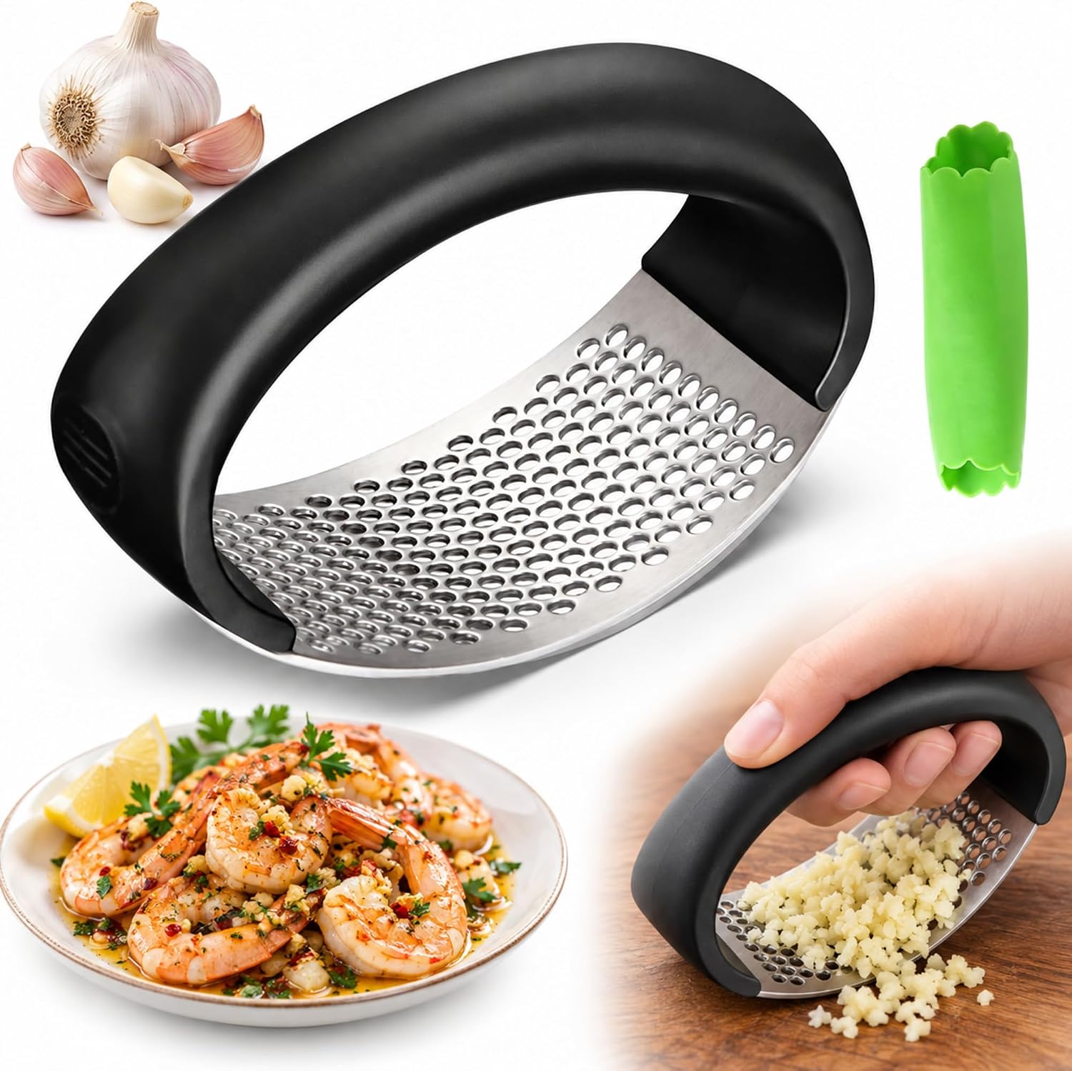 Certified Garlic Press Rocker 304 Stainless — WeirdThingsToBuy weird find