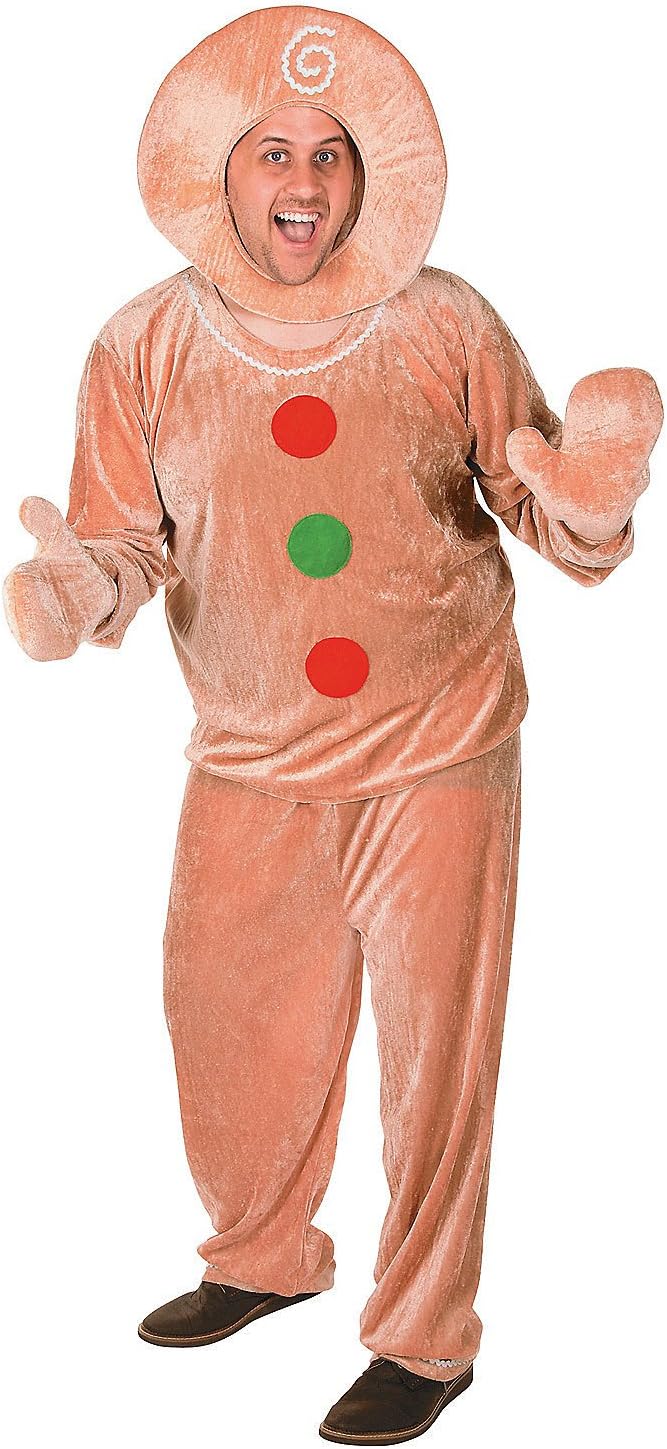 Certified Gingerbread Man Costume Adult Extra — WeirdThingsToBuy weird find