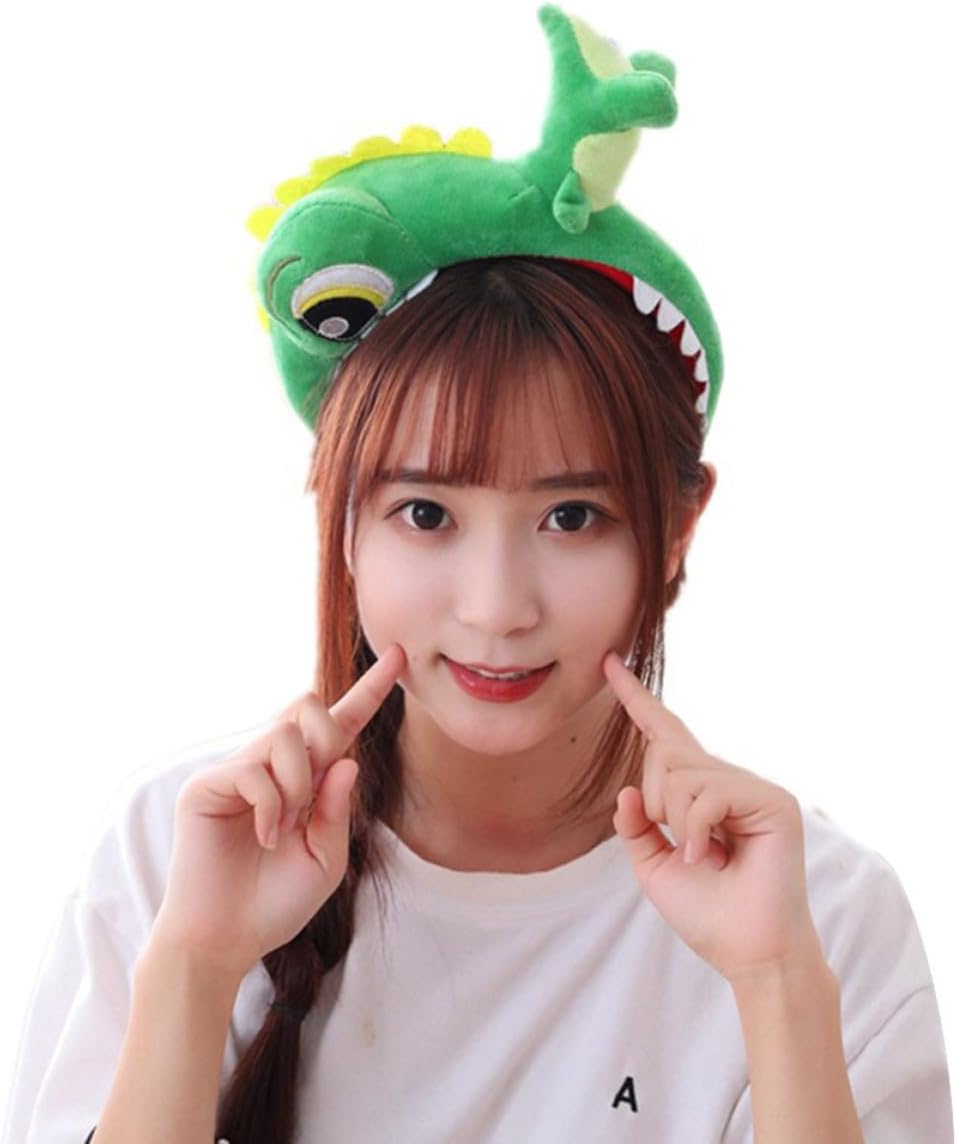 Certified Green Plush Dinosaur Headband Adjustable — WeirdThingsToBuy weird find