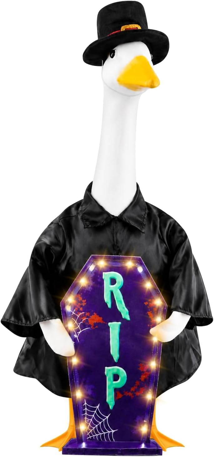 Certified Halloween Goose Outfit Tombstone Glow — WeirdThingsToBuy weird find