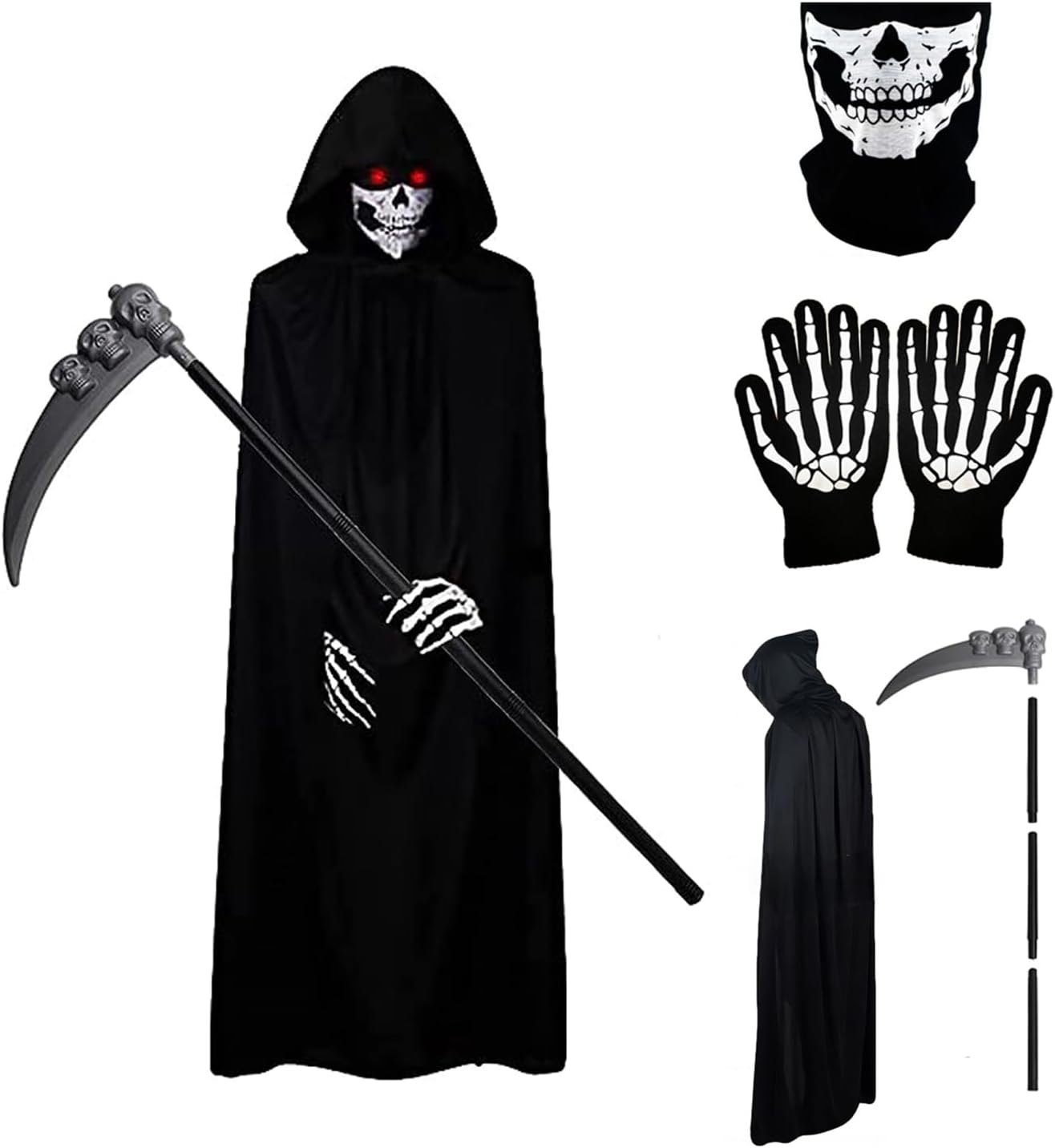 Certified Halloween Grim Reaper Costume Scary — WeirdThingsToBuy weird find