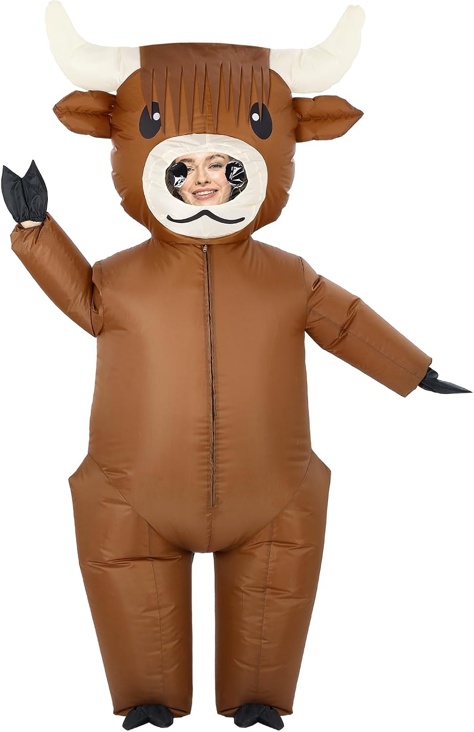 Certified Halloween Inflatable Highland Cow Costume — WeirdThingsToBuy weird find