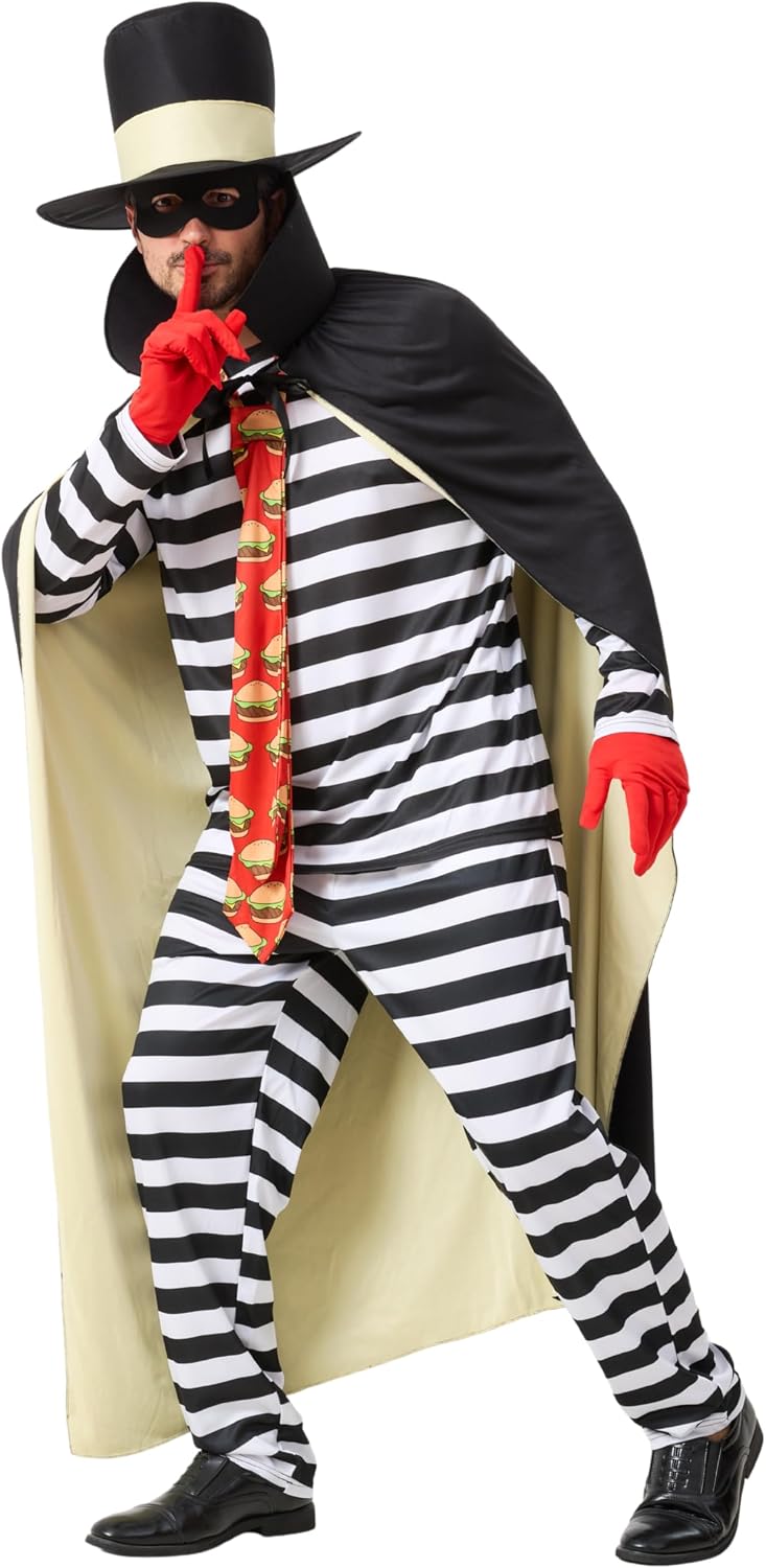 Certified Hamburger Robber Costume Adult Men — WeirdThingsToBuy weird find