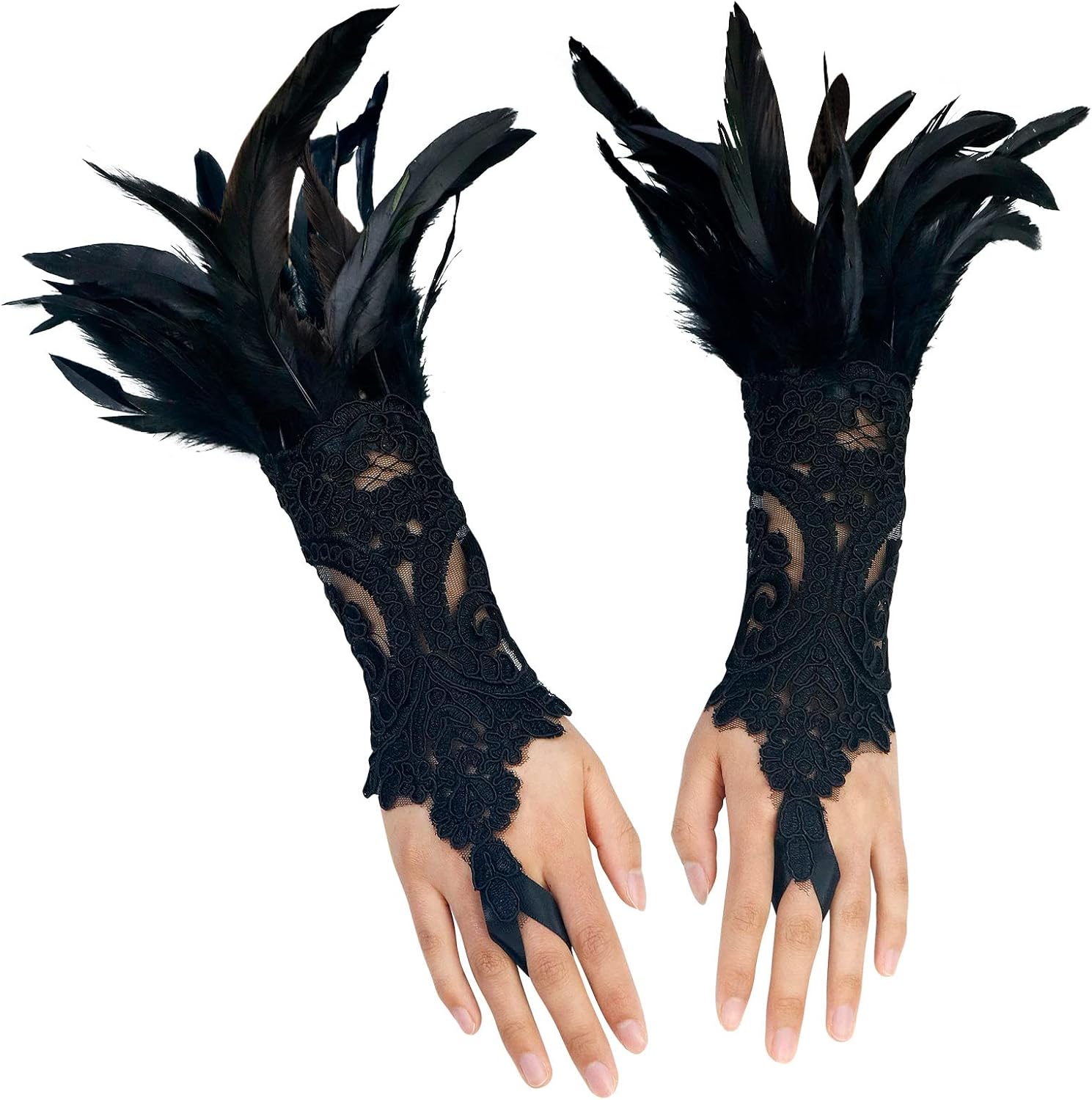 Certified Homelex Feather Lace Gloves Women — WeirdThingsToBuy weird find