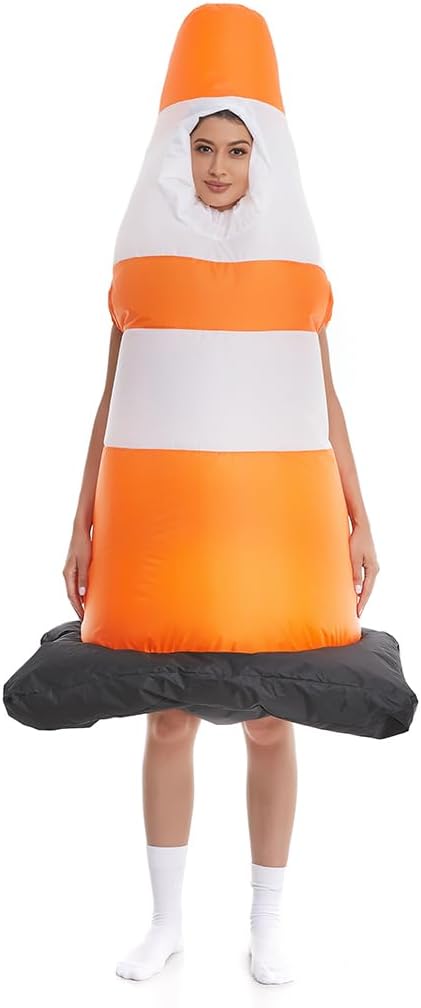 Certified Inflatable Adult Traffic Cone Costume — WeirdThingsToBuy weird find