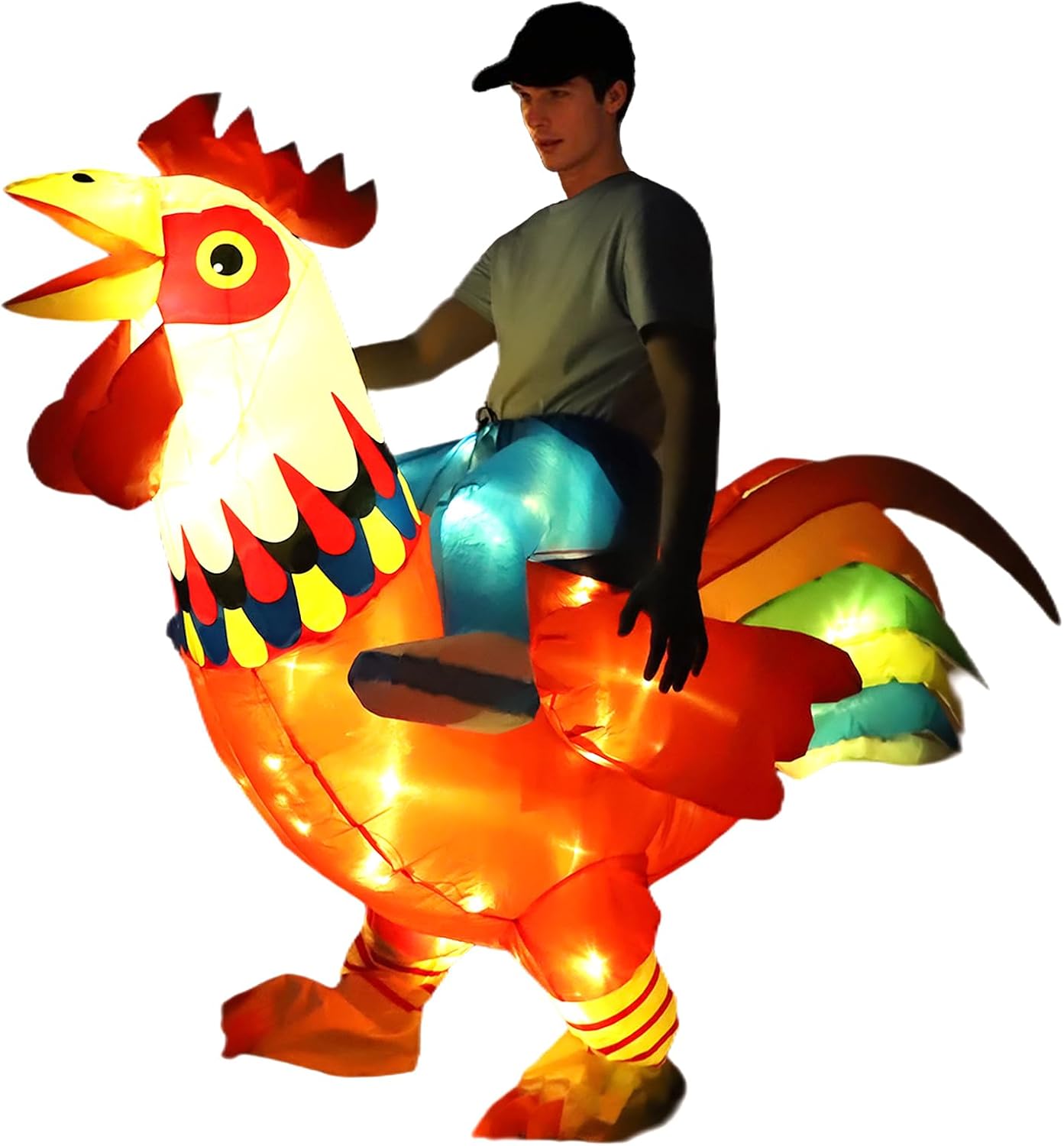 Certified Inflatable Chicken Costume Adult Riding — WeirdThingsToBuy weird find