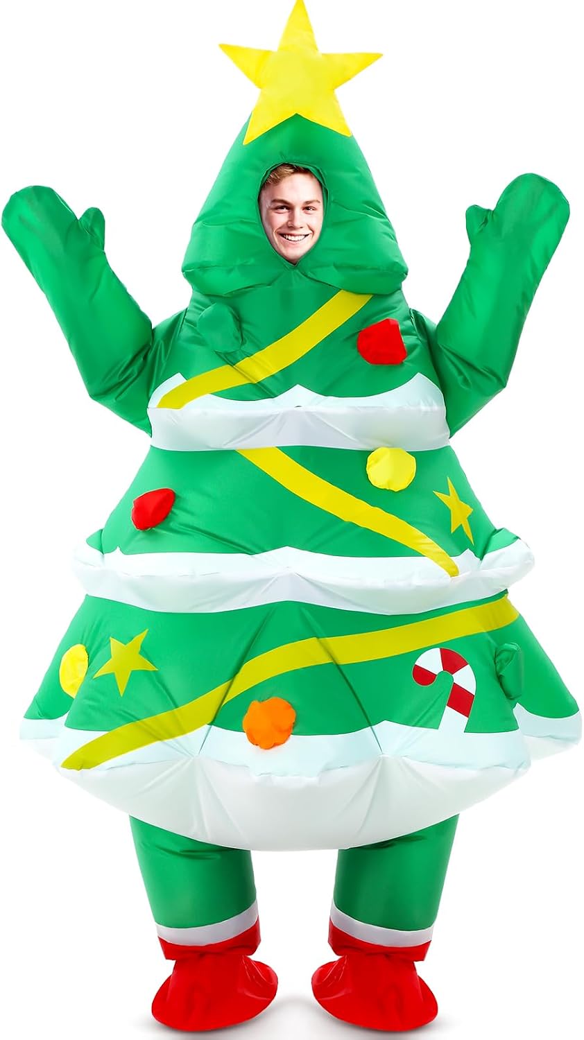 Certified Inflatable Christmas Tree Costume Adults — WeirdThingsToBuy weird find