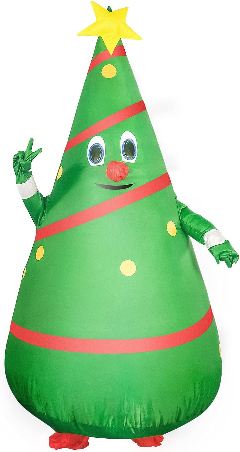 Certified Inflatable Christmas Tree Costume Blow — WeirdThingsToBuy weird find